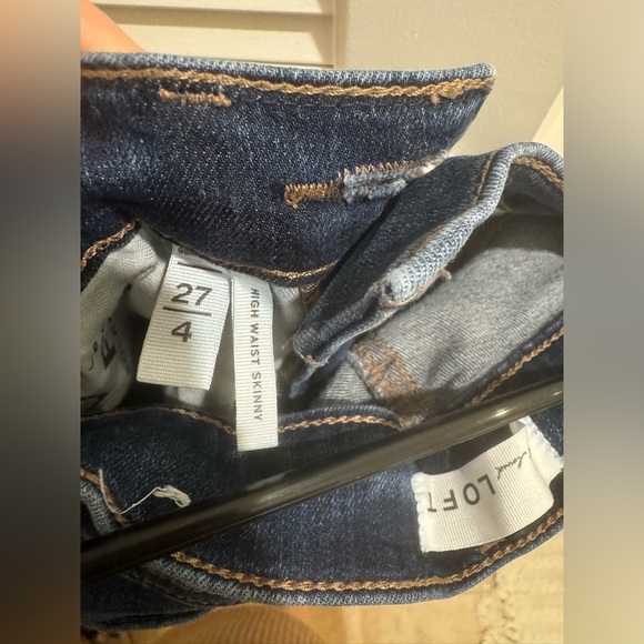 LOFT high waisted skinny in deep denim - Picture 2 of 5